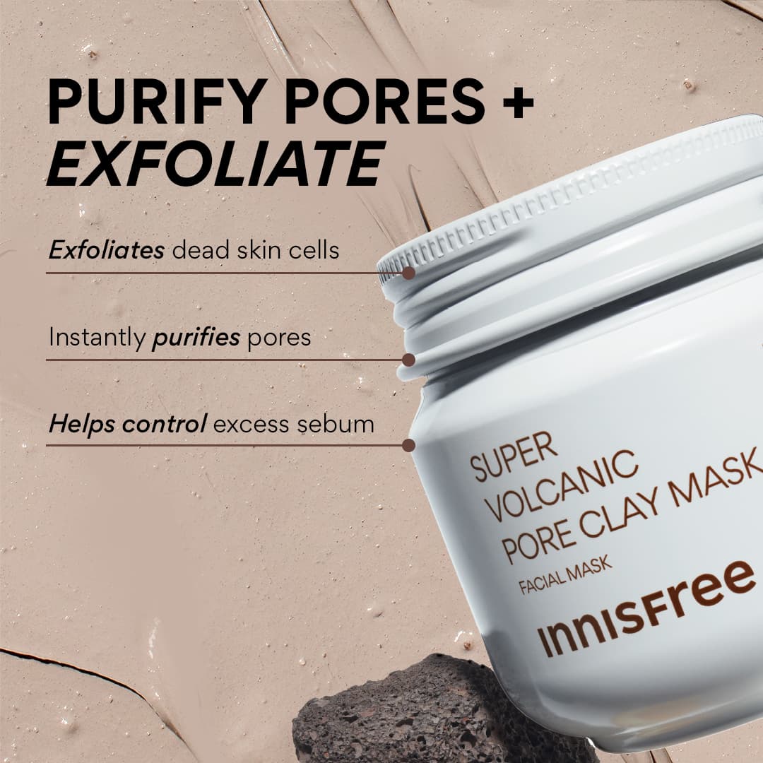 Super Volcanic Pore Clay Mask – Deep Cleanse & Clear Face Pores